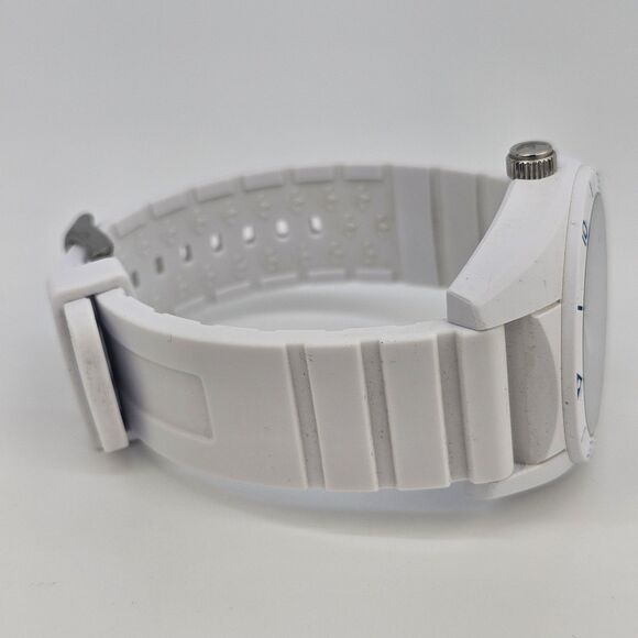 Adidas Men's Watch 41MM Blue White Dial White Plastic Bands New Battery - Picture 10 of 15